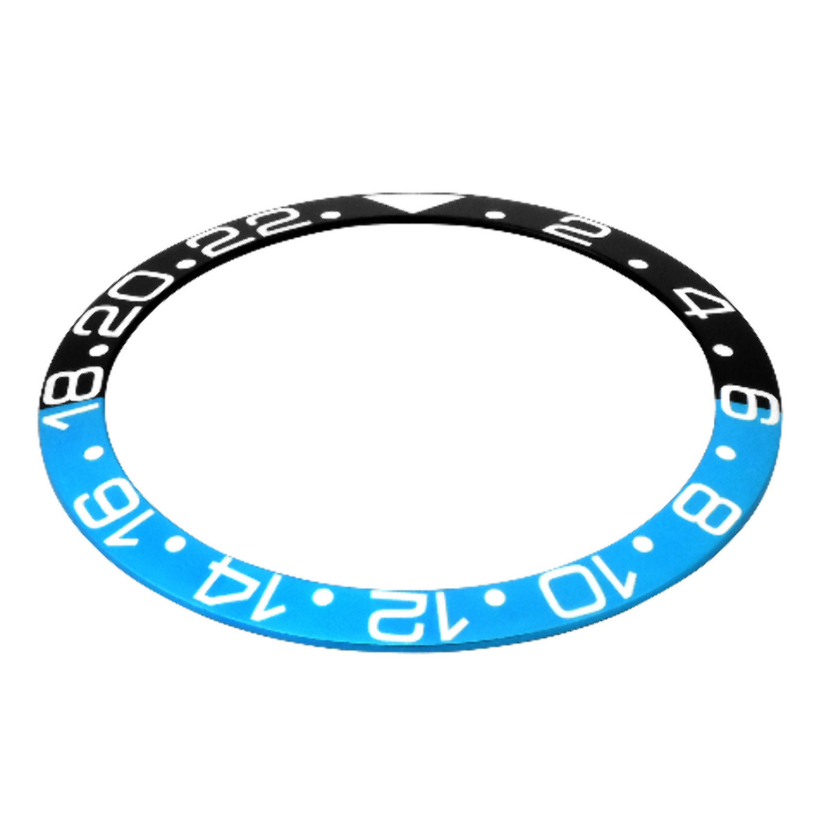 37.70×30.70mm Black Light Blue Aluminum Replacement Bezel Insert Diver Watch