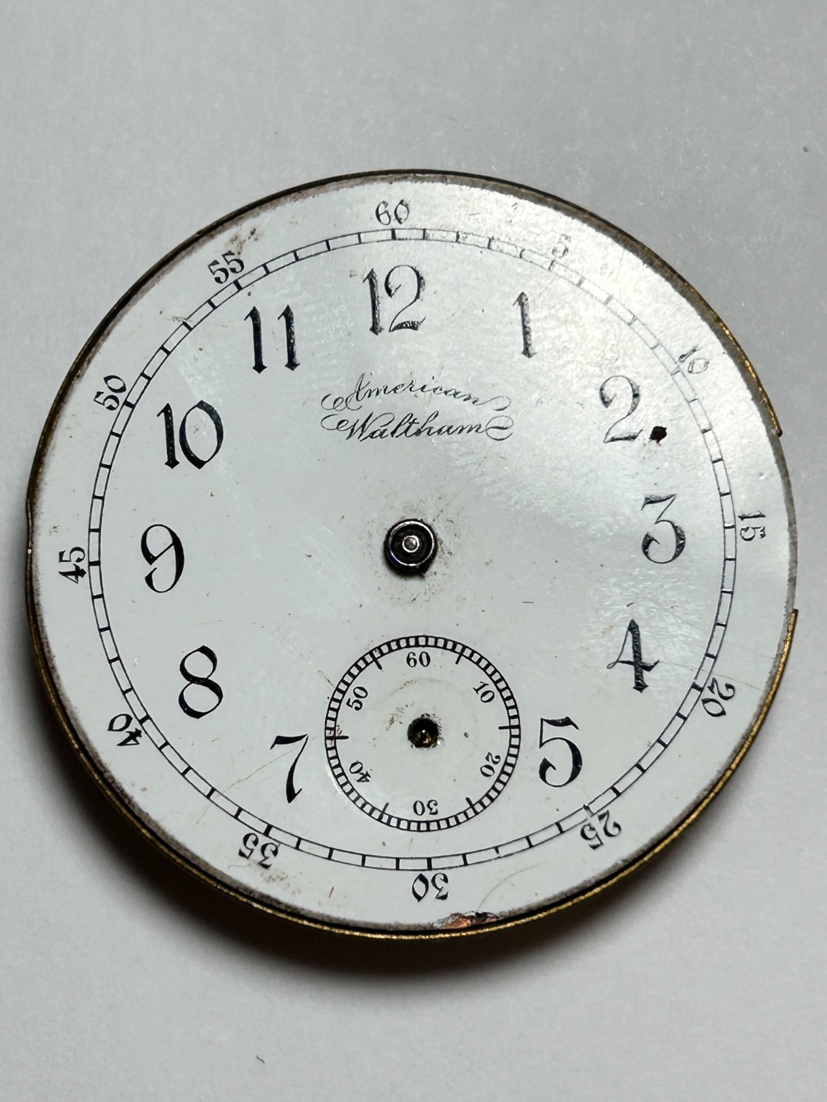 American Waltham Watch Co. Model 1890 Pocket Watch Movement & Dial