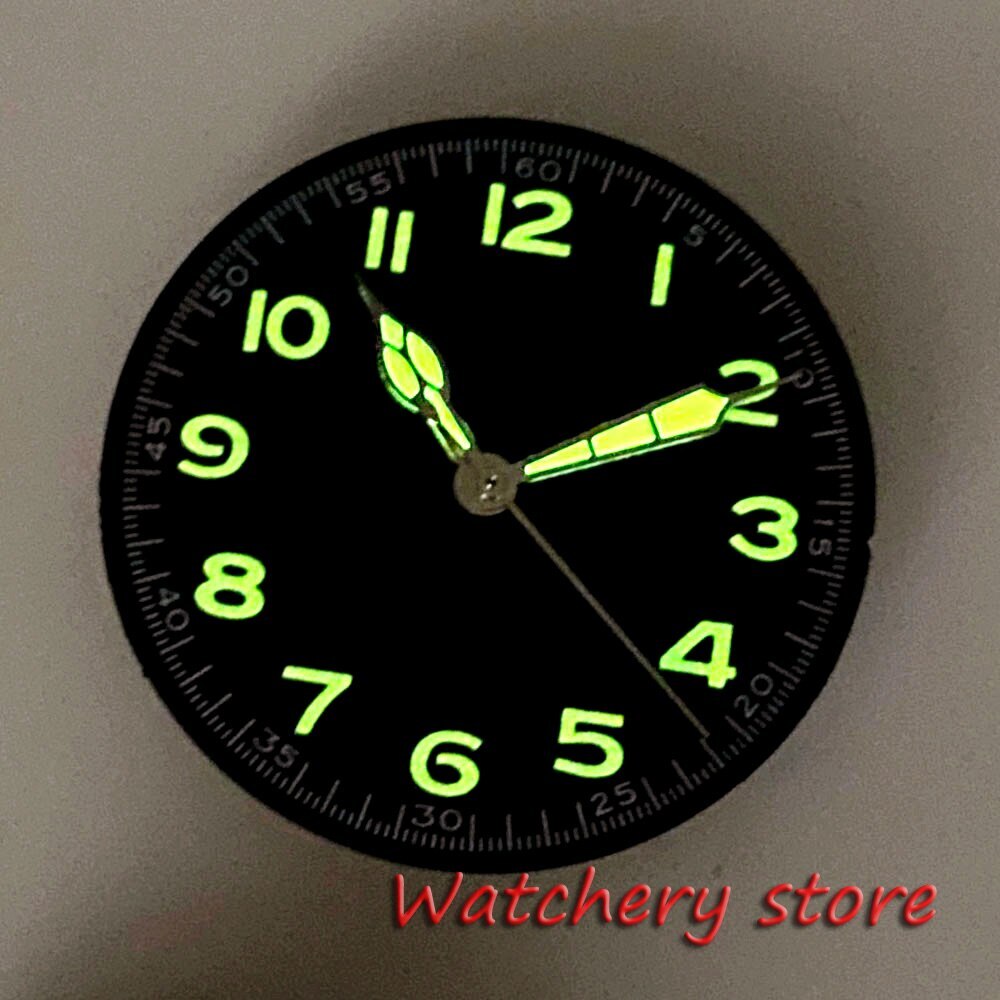 36mm Brushed Double Dome AR Sapphire Crystals 200M Diver Watch Case Dial Set