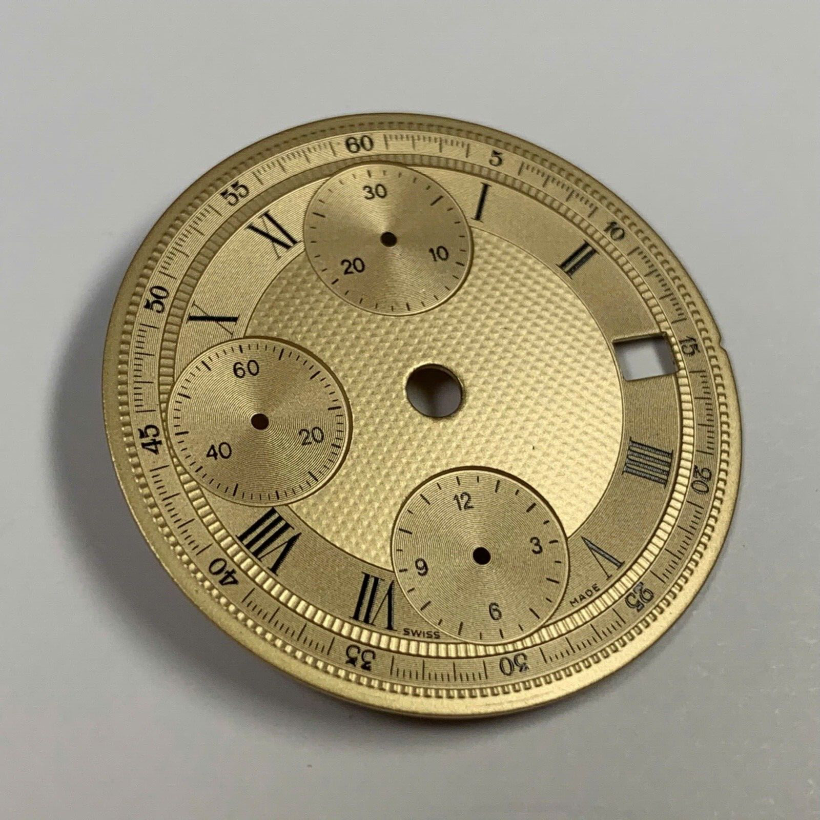 DIAL ETA 7750 VALJOUX 7750 DIAL Ø 29.8MM – GUILLOCHE – CHAMPAGNE GOLD – SWISS