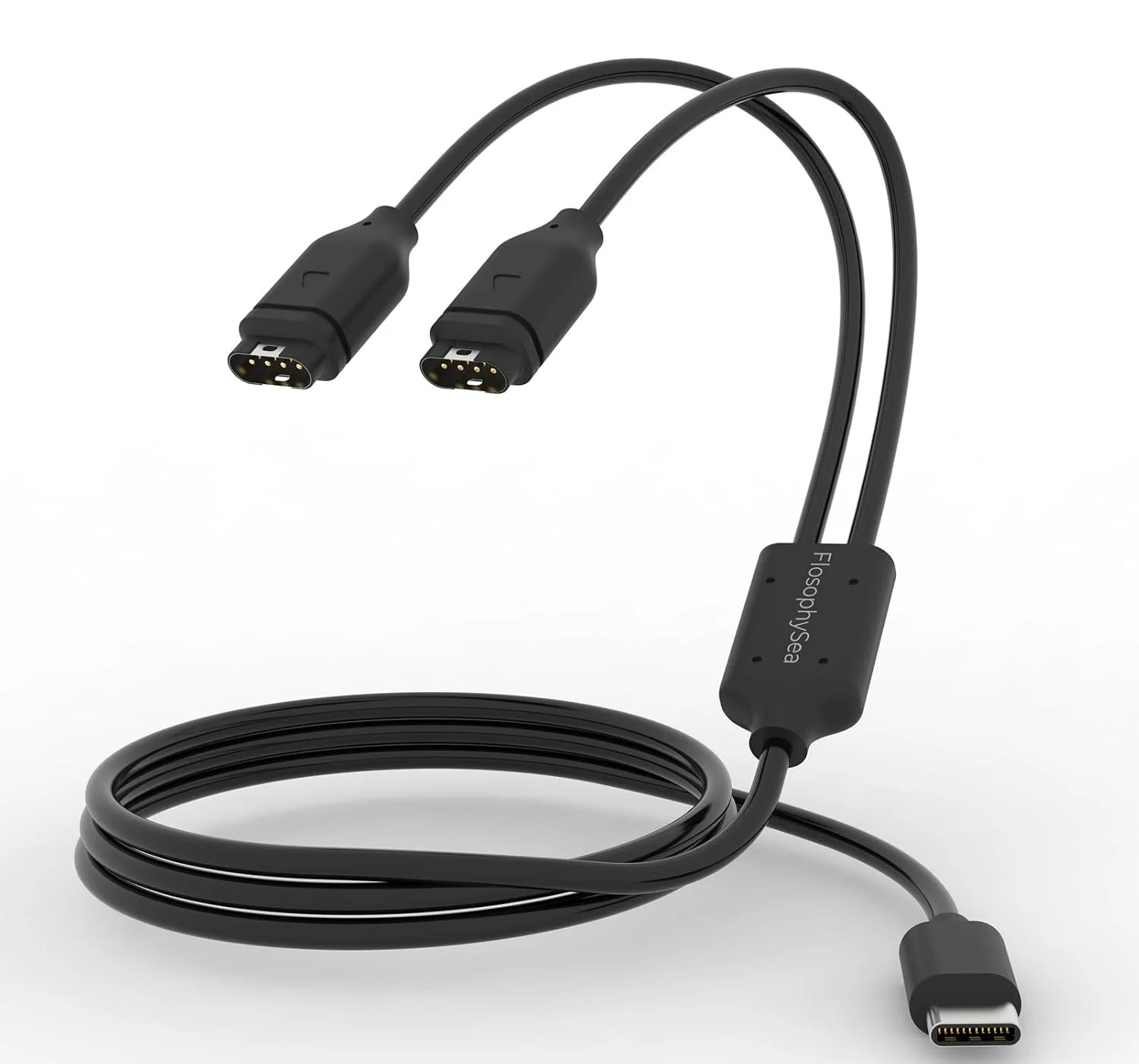 2 in1 Charger Cable for Garmin Watch USB C to Garmin Cable 3.93FT Dual Power Cor