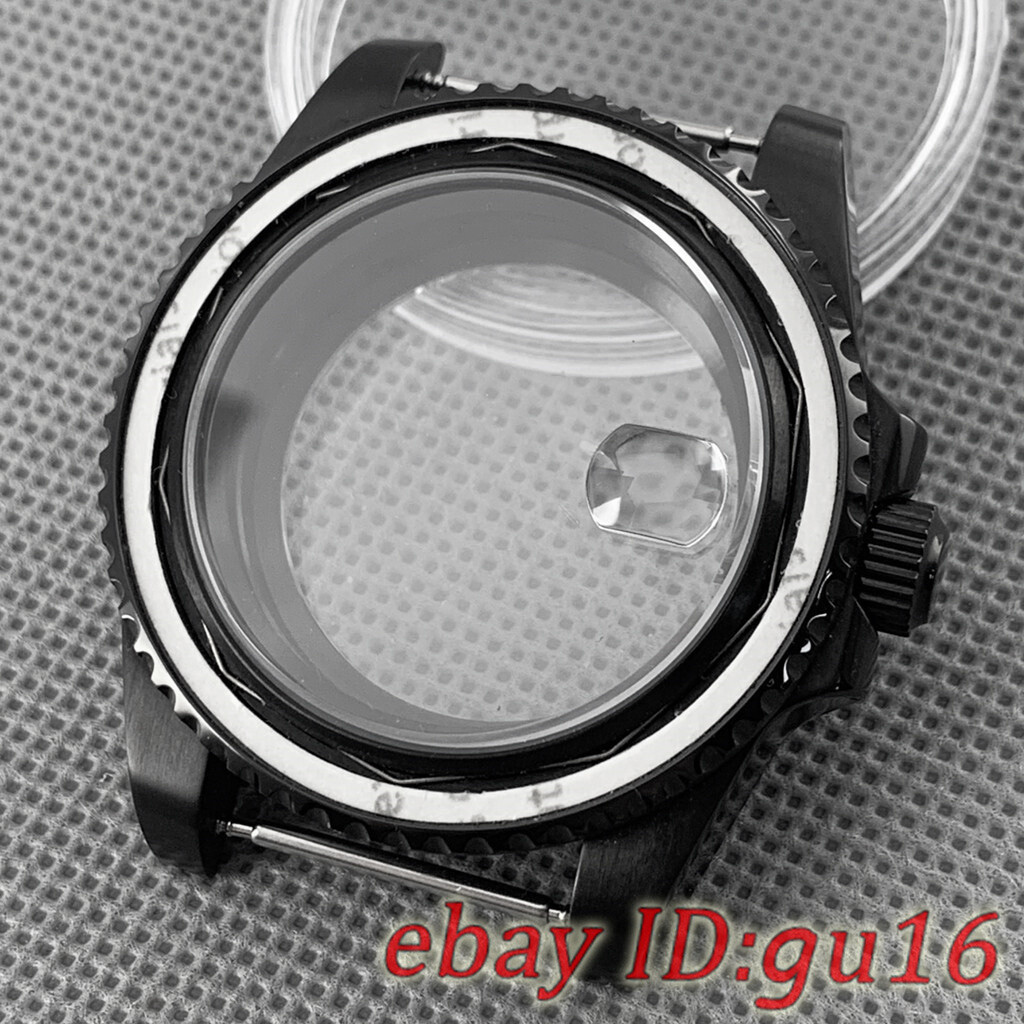 40mm Sapphire glass PVD Watch Case Fit NH35 NH36 ETA 2824 2836 Miyota 8215 821A