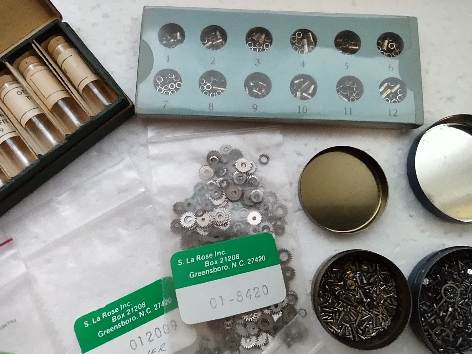 Odd Lot Watch Parts – Mainsprings, Clicks, Screws, Etc.