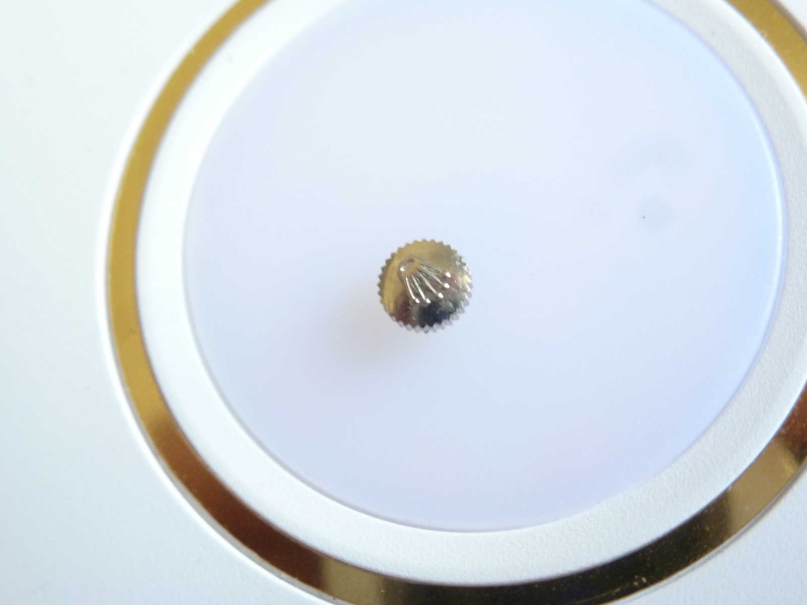 Genuine Rolex Cellini White Gold Crown 4.5mm Width & 2.3mm Thickness New Old
