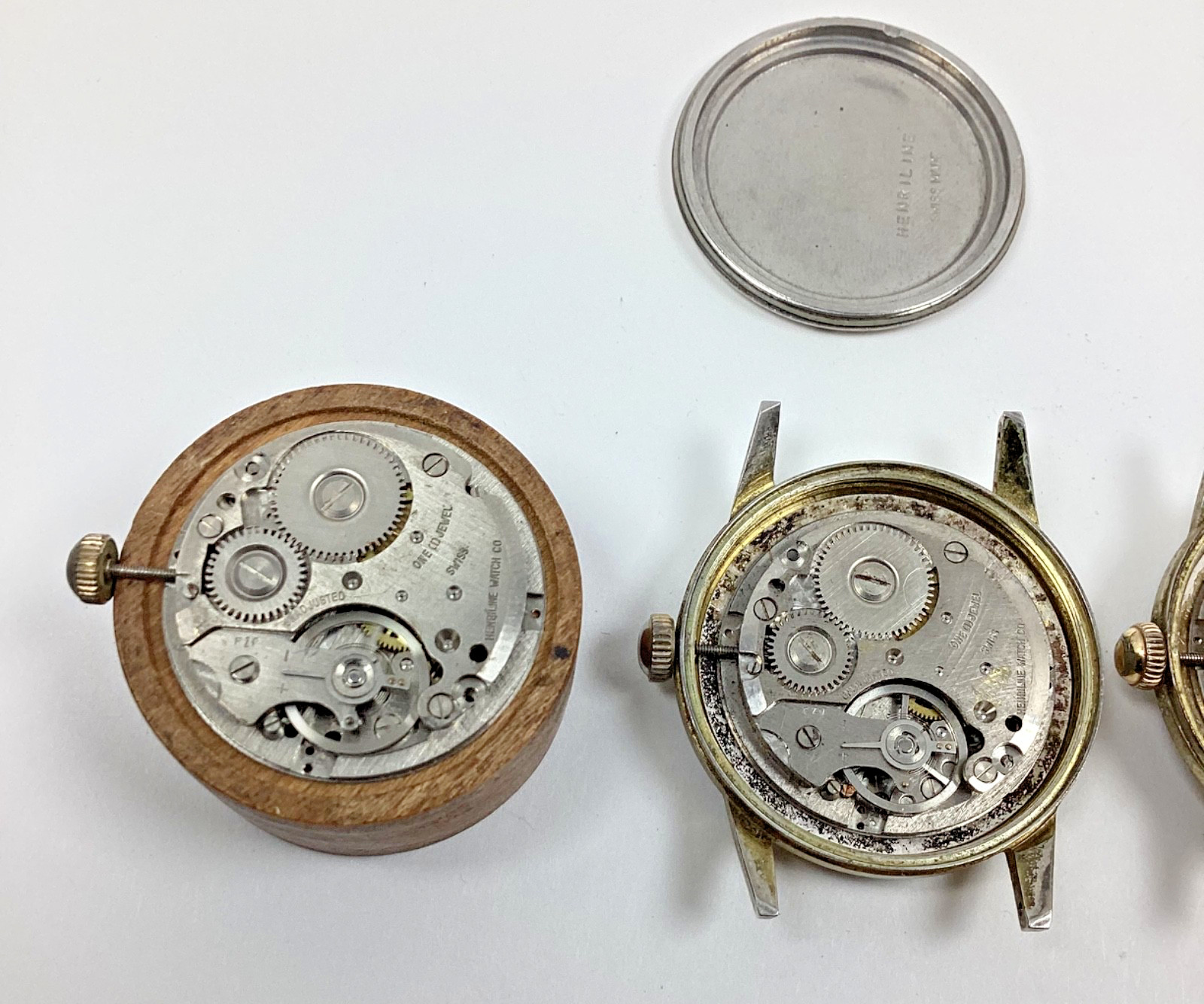 Lot Carlisle Henriline Watch Co Ebosa 65 Swiss 1 Runs Spare Parts Repair READ