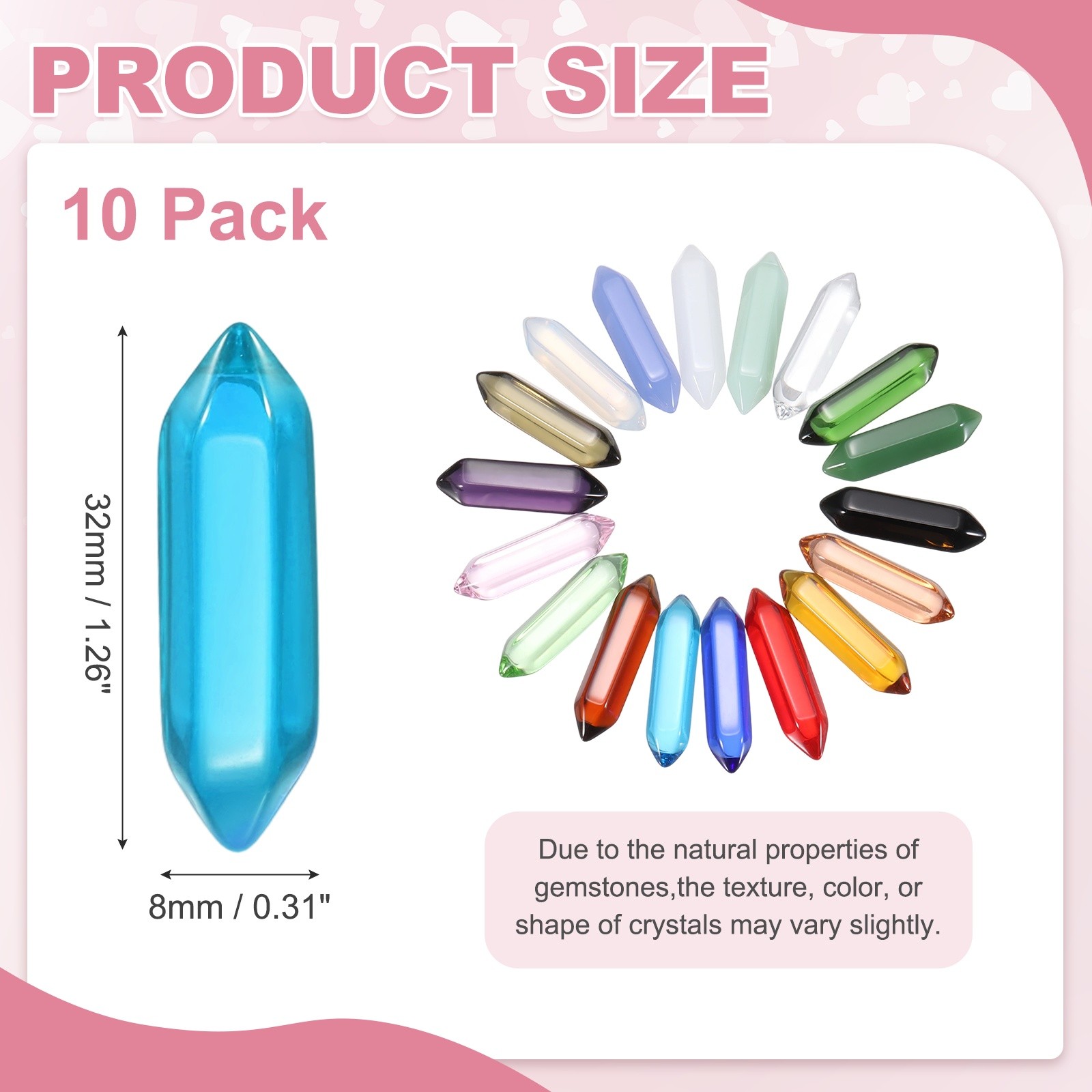 10 Pack Aquamarine Quartz Crystals, Polished Crystals Bulk