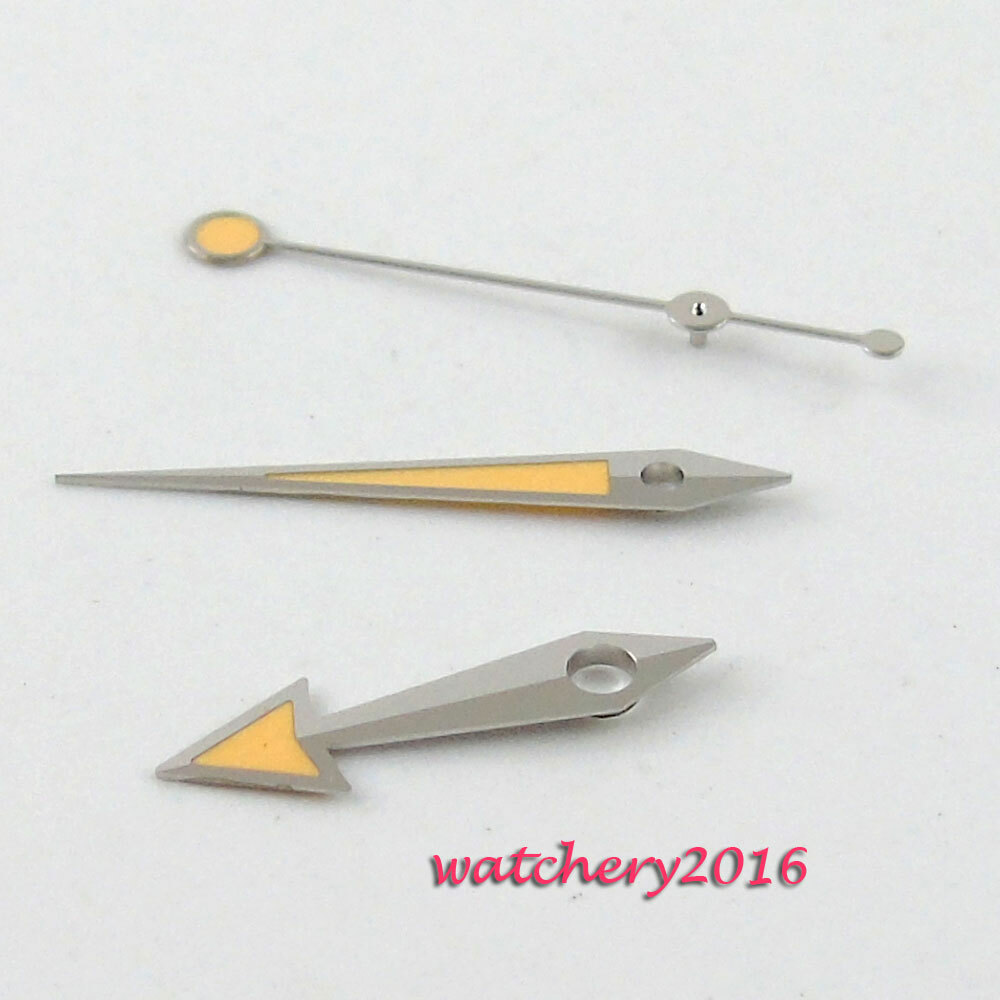 Luminous Silver edge Orange Watch Hands fit NH35A 2824 miyota 8215 Movement