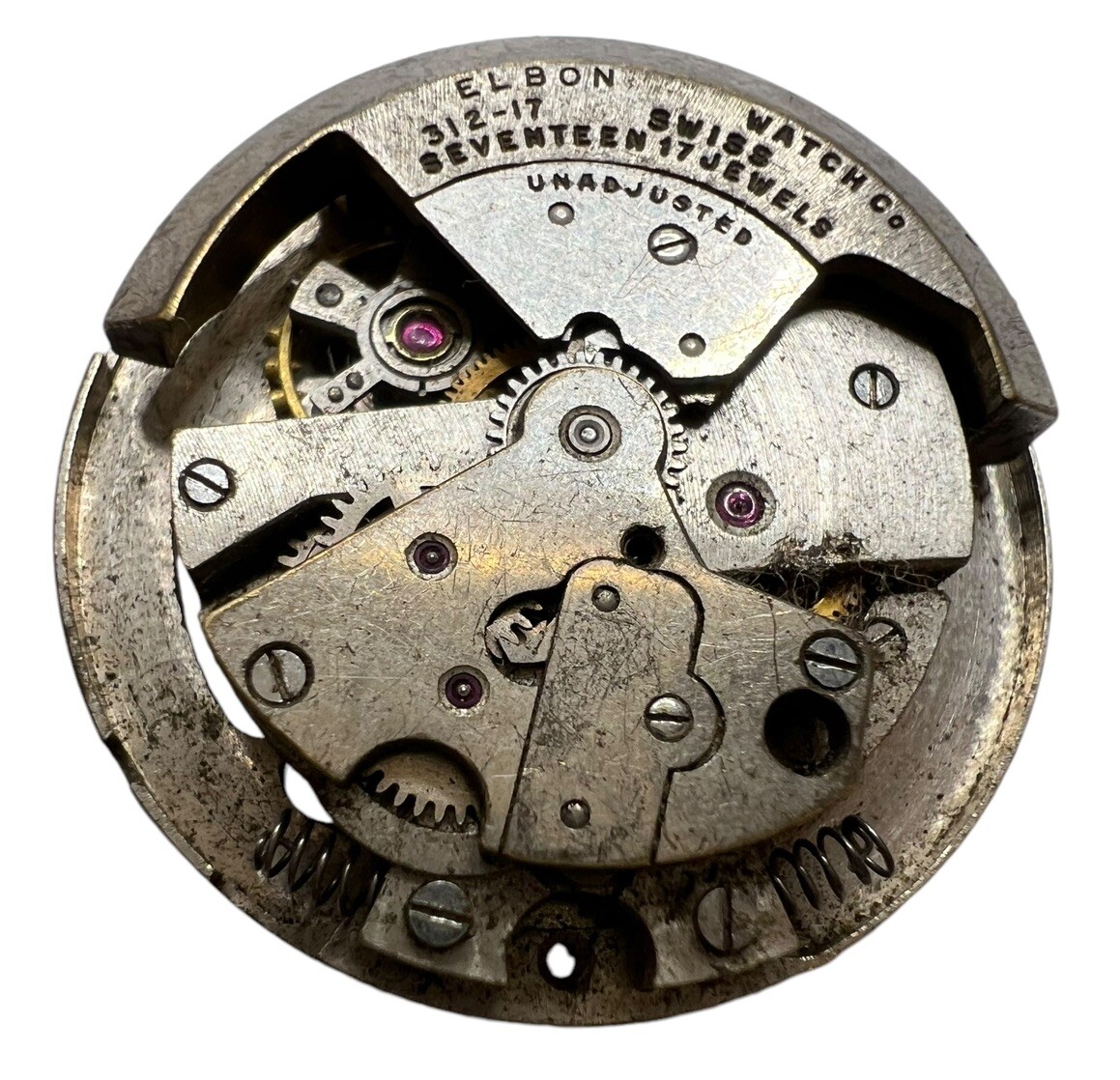 Elbon Watch Movement 312-17 For Parts