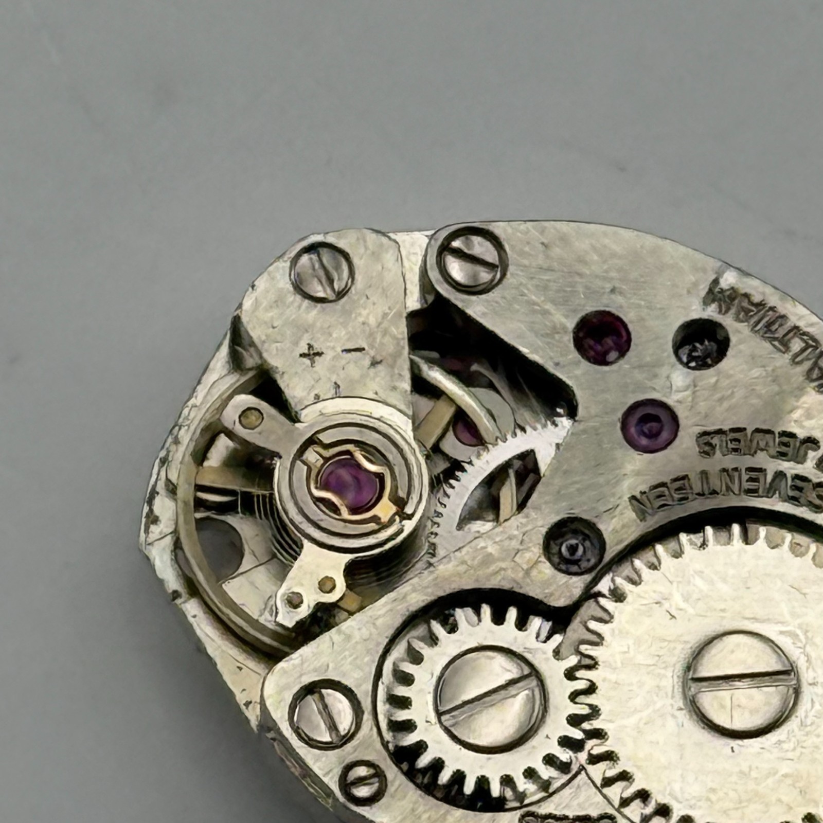 FHF 69-21 Watch Movement Waltham 17 Jewels Swiss Manual Wind Parts Repair 15.3mm