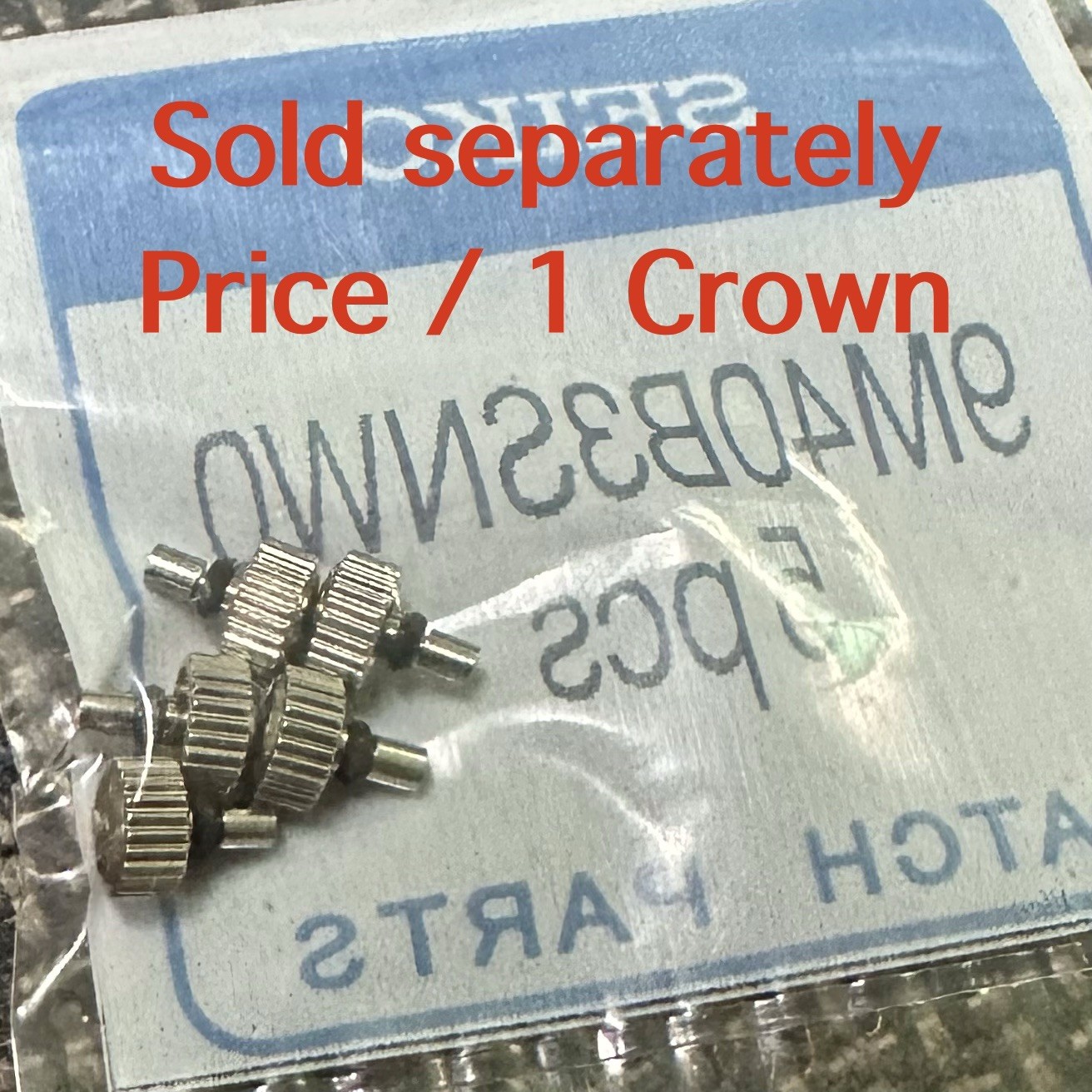 9M40B3SNW0 CROWN FOR SEIKO 4206 7S26 7S36 SEE MODELS ON DESCRIPTION / 1 PC.