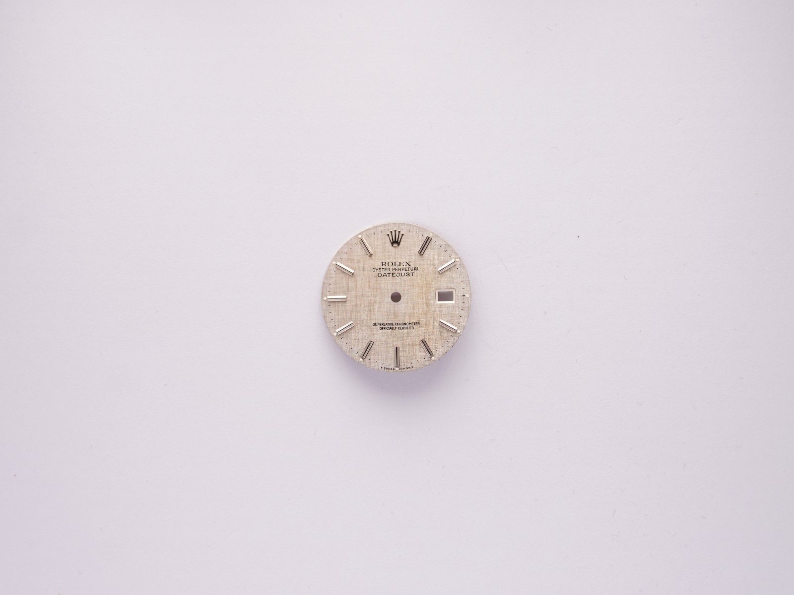 Authentic Rolex Datejust 36mm Champagne Linen Gold Stick Marker Dial 16013 16233