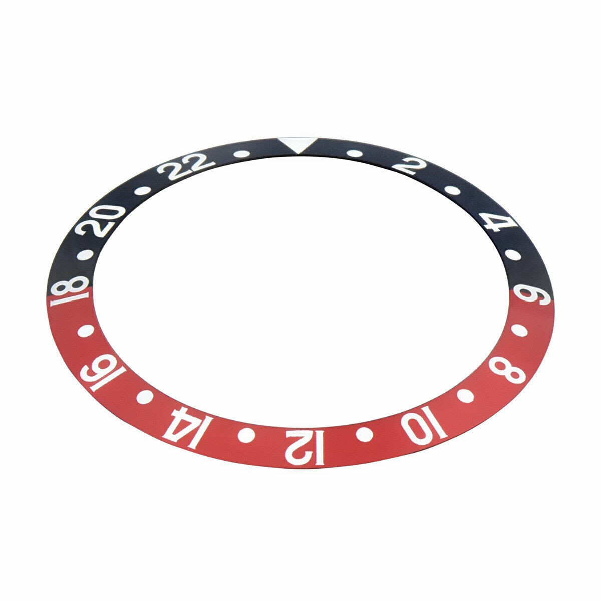 BEZEL INSERT FOR ROLEX GMT SERIF FAT FONT 1675 16750 16753 16758 BLACK/RED COKE