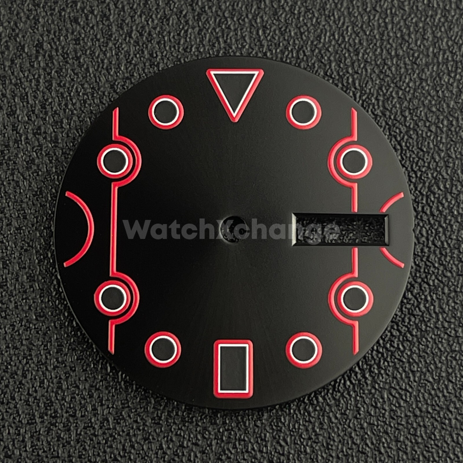 28.5mm Black & Red Watch Dial Face for SEIKO NH36 Movement
