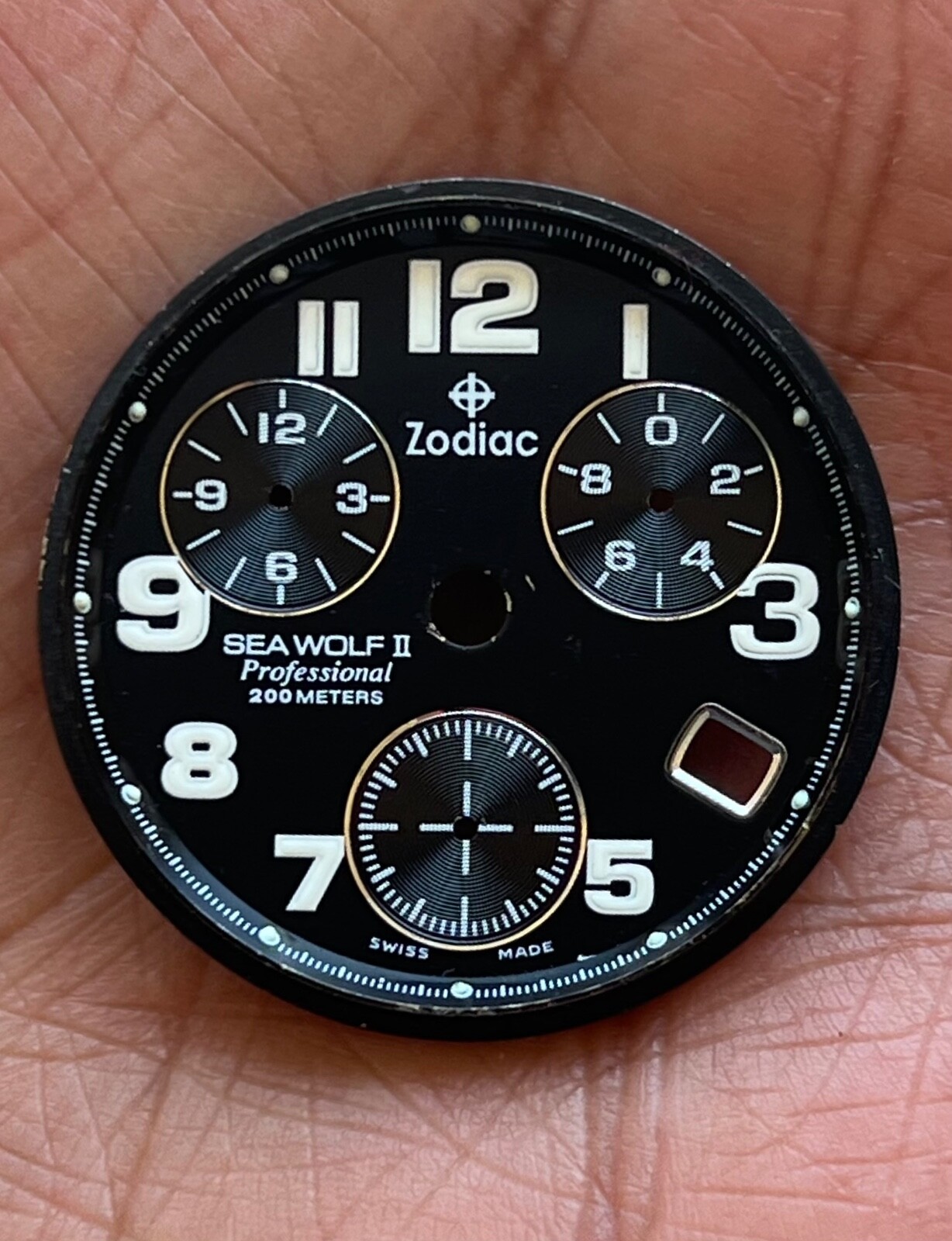 Zodiac SEA WOLF Professional 200 Meters 27.5mm Swiss ETA 251.262 Night glow #H8