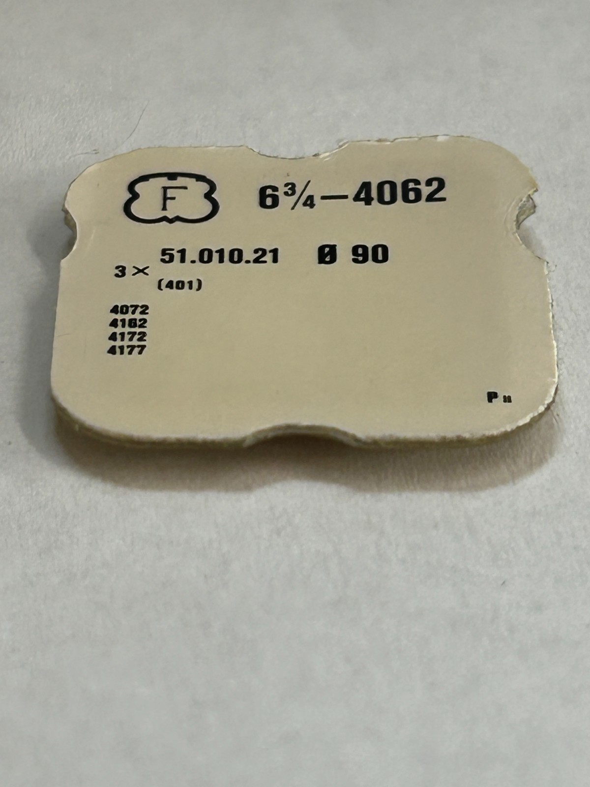 F 51.010.21 6 3/4-4062. Winding Stem- Good Condition. New Old Stock.