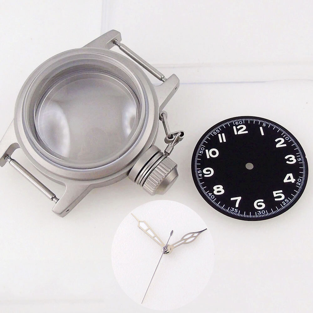 36mm Sandblasted Watch Case Domed Sapphire Crystal for NH35 ETA2824 PT5000 20ATM
