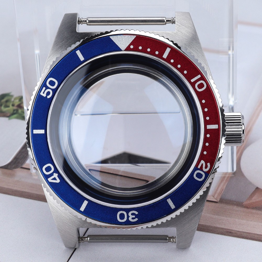 Pepsi Bezel 40mm Aviator Watch Case Sapphire 62MAS Style For Seiko NH35 Movement