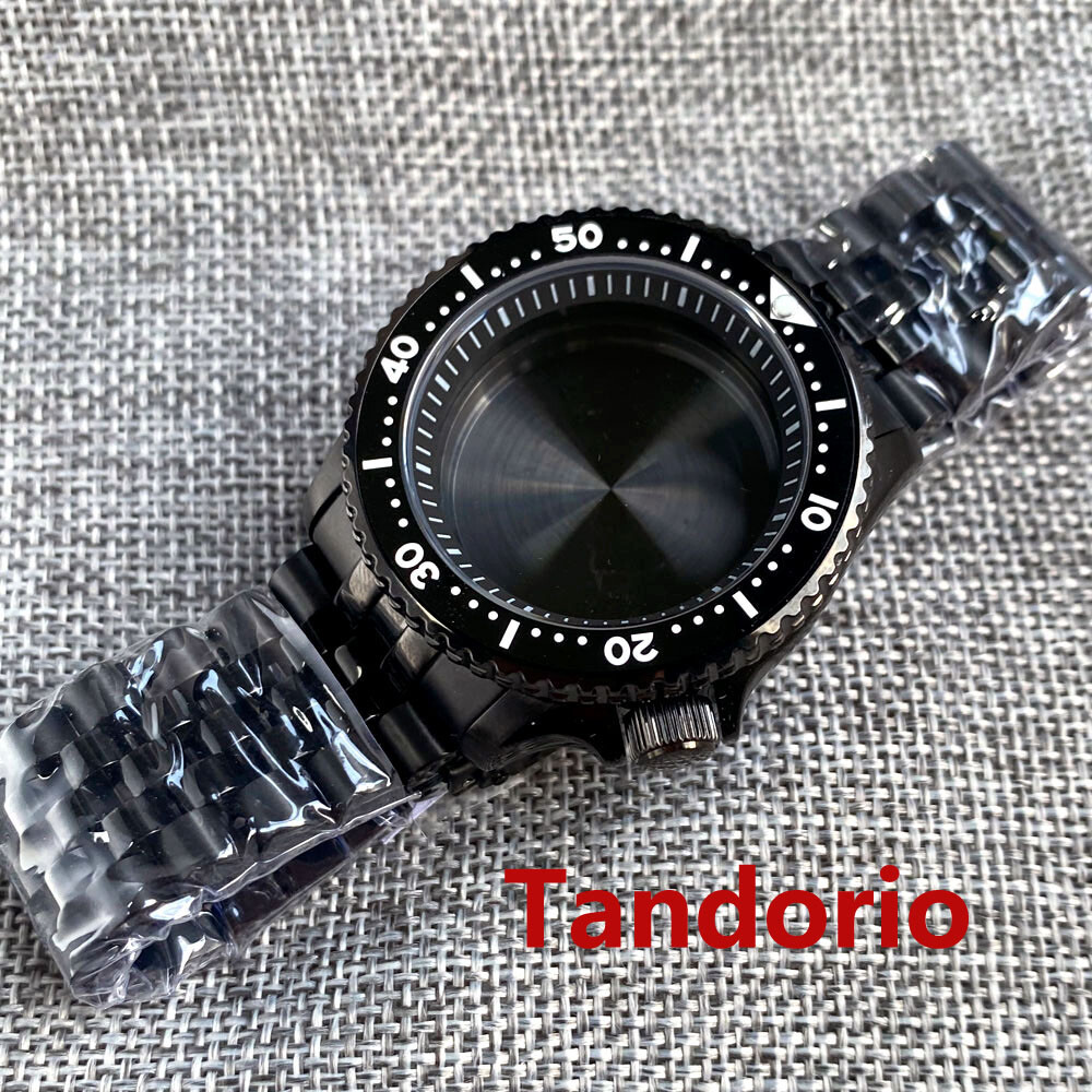 41mm Sapphire Glass Black PVD Case 20ATM Watch Case fit NH34A NH35A NH36A SKX007