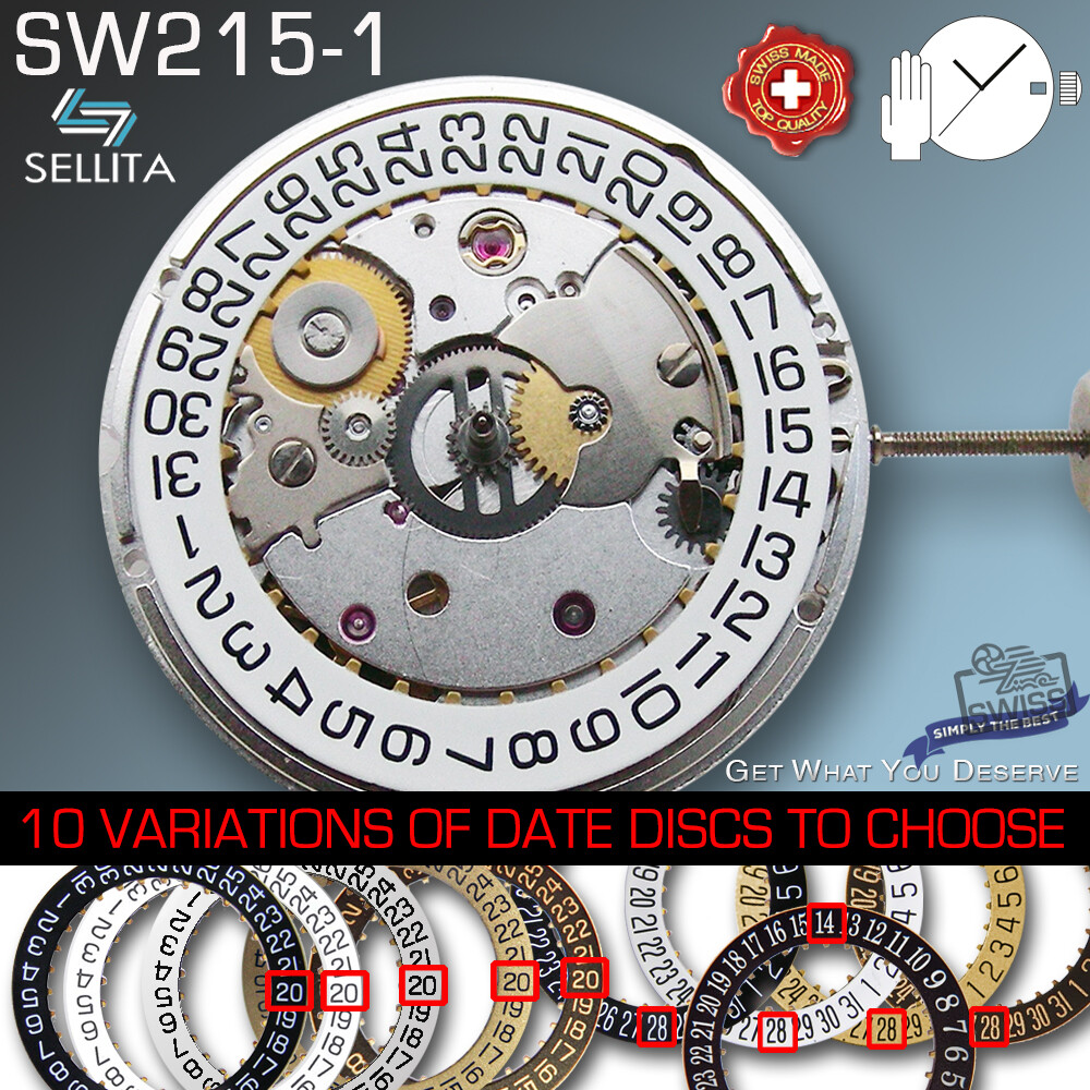 MOVEMENT MANUAL WIND SELLITA SW215, (COMPATIBLE ETA 2804)