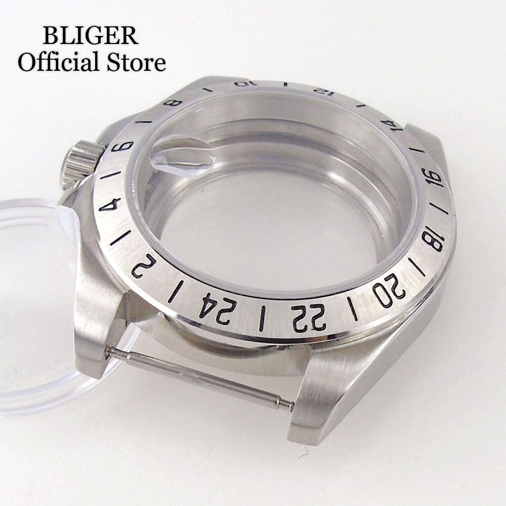 39mm Fit NH34A NH34 GMT Dial 200M Dive Watch Case Sapphire Glass Stainless Steel