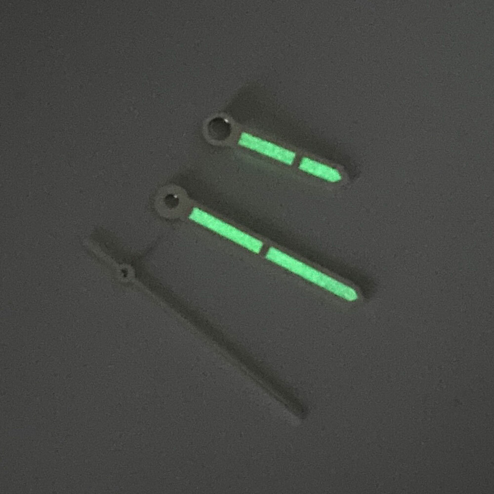 White Watch Hands Parts Fit For NH35A NH36A 7s26 Automatic Movement Green Lume