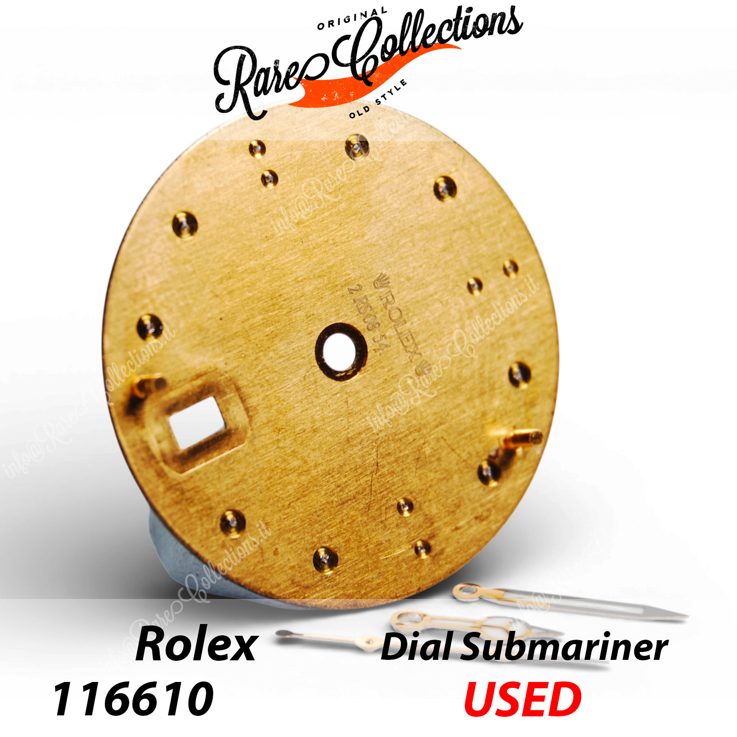 Rolex Dial 116610LN Used Dial Submariner Chromalight Black + Lancette