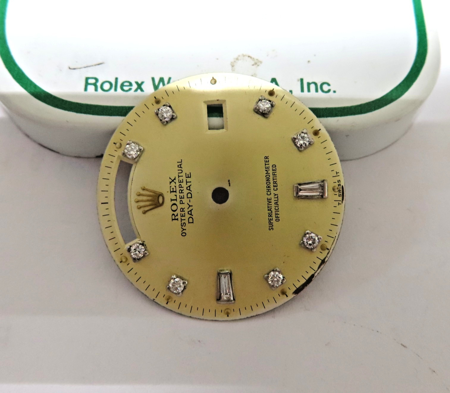 ROLEX VINTAGE GOLD DIAL WITH CUSTOM DIAMONDS FOR REF.18038