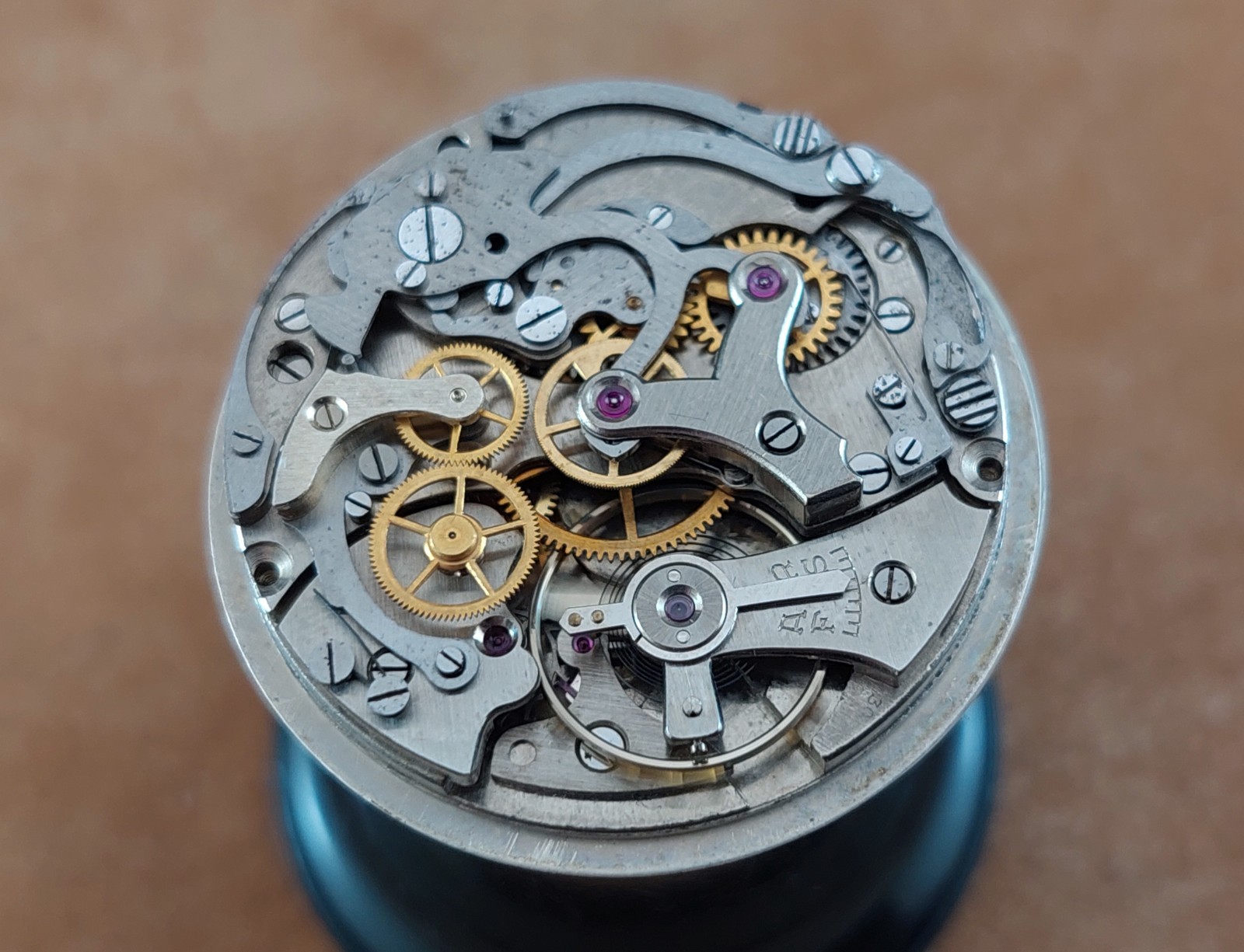 Vintage BREITLING Cadette Chronograph Movement Venus 188 & Dial. Ca 1950’s