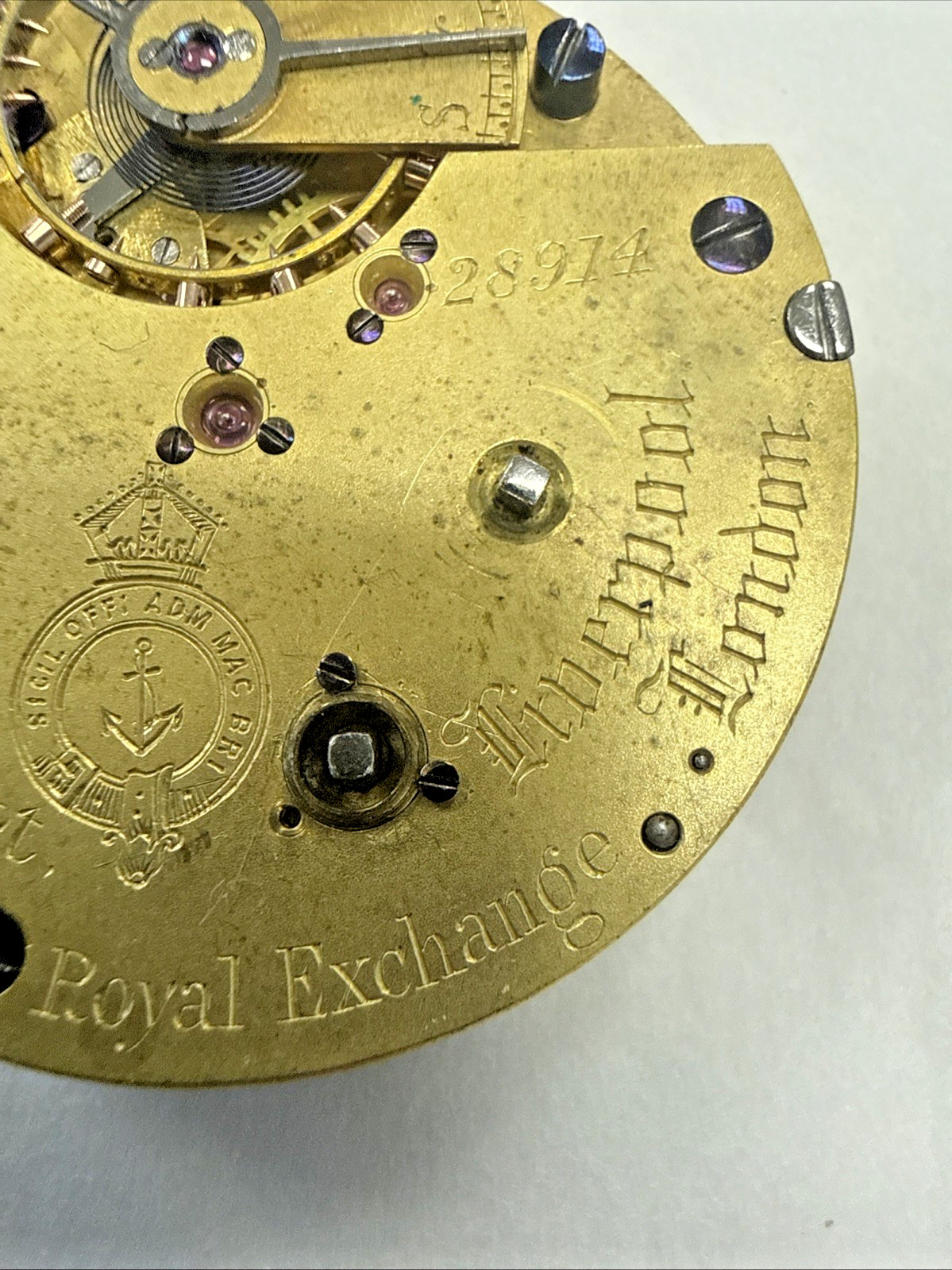 J.Sewell 30 Cornhill Royal Exchange Antique English Pocket Watch Mvt,Dial,Hands
