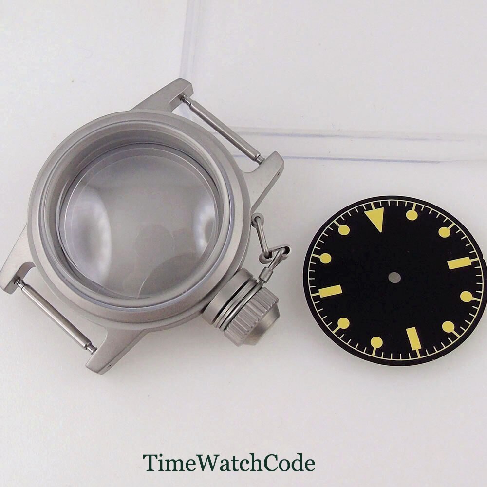 36mm Sandblasted Watch Case Domed Sapphire Crystal for NH35 ETA2824 PT5000 20ATM