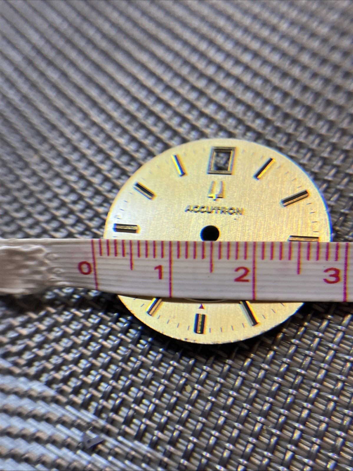 Vtg Bulova Accutron Watch Dial Date Windows Used 1960-1970