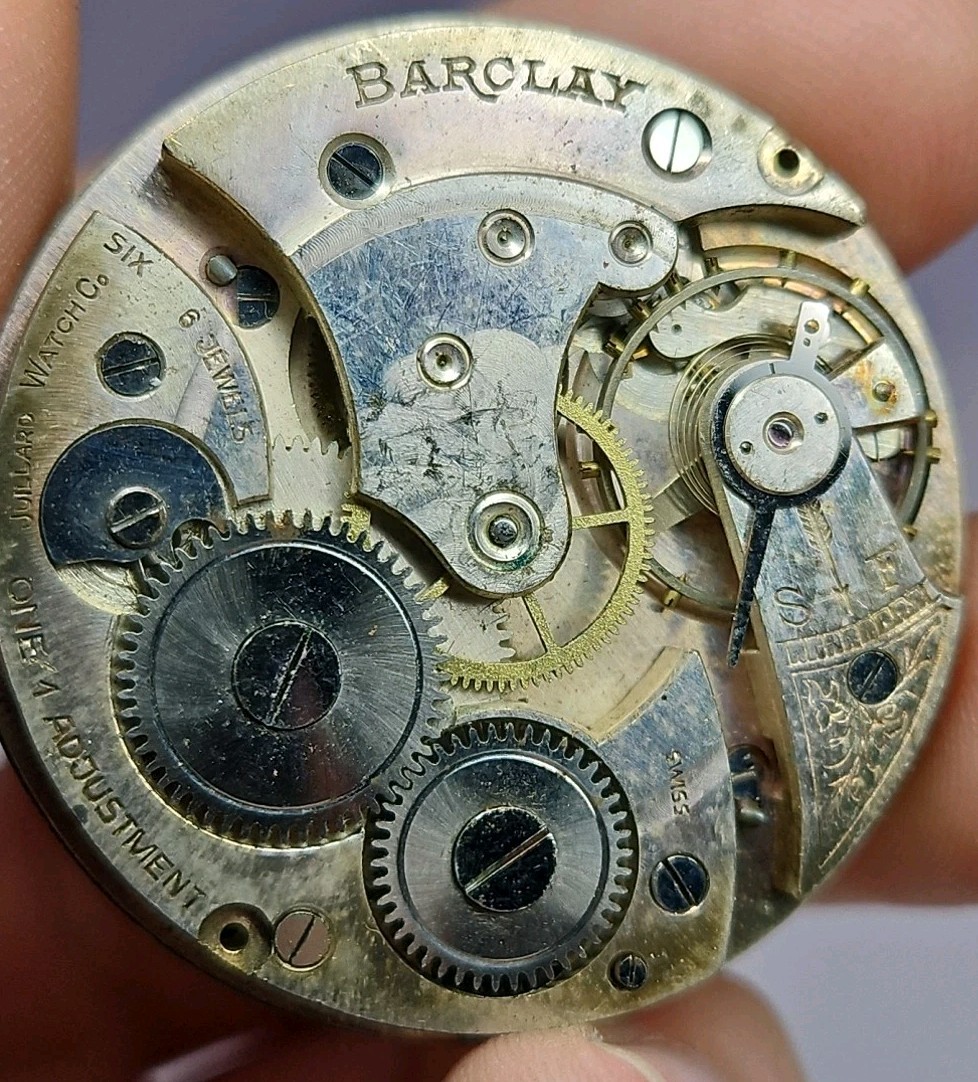 Barclay Juillard Pocket Watch Movement 6j 41.5mm Parts/Repair