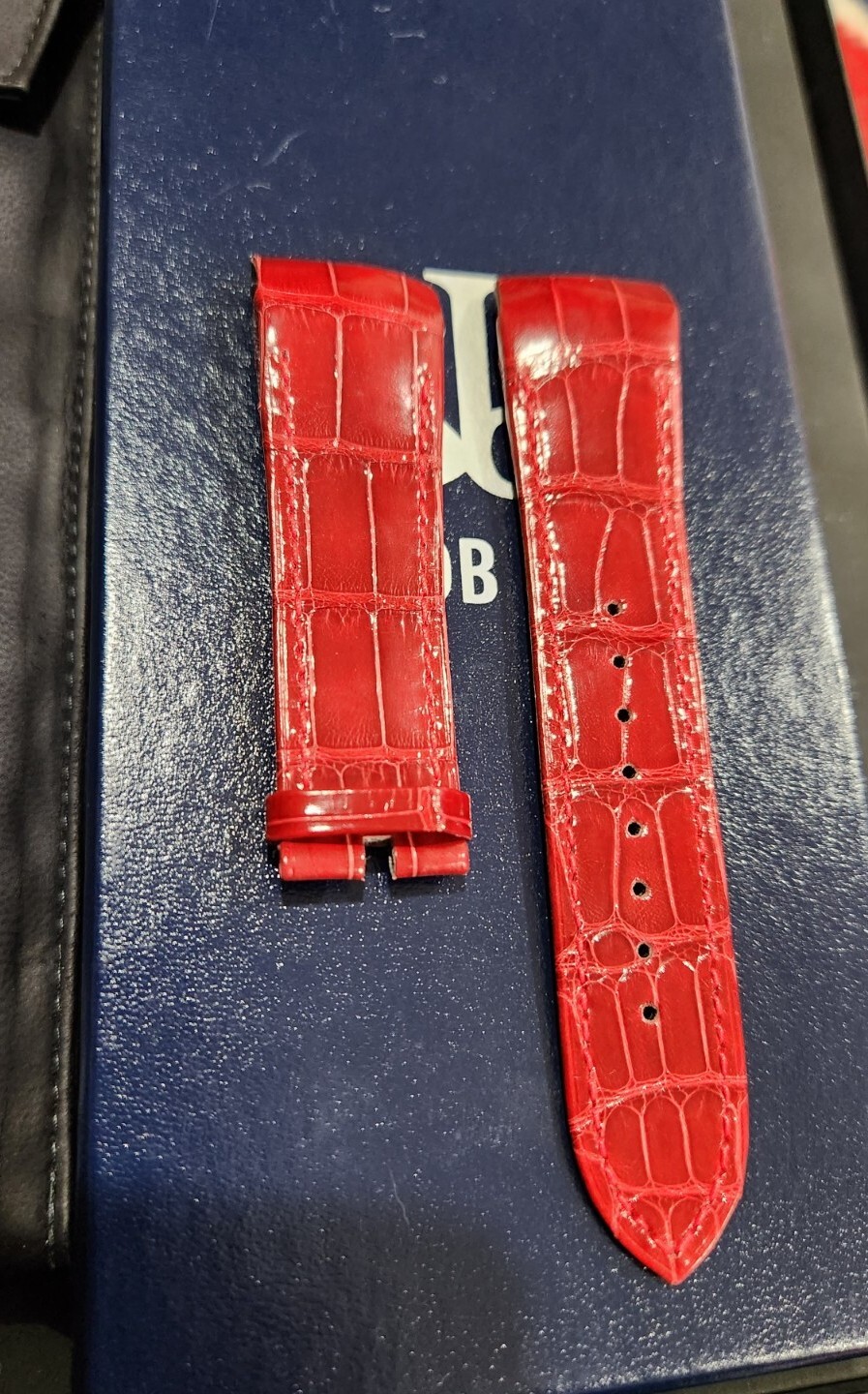 New Jacob & Co. Red Genuine Ghost Alligator Leather Watch Band Strap (ONLY ONE)