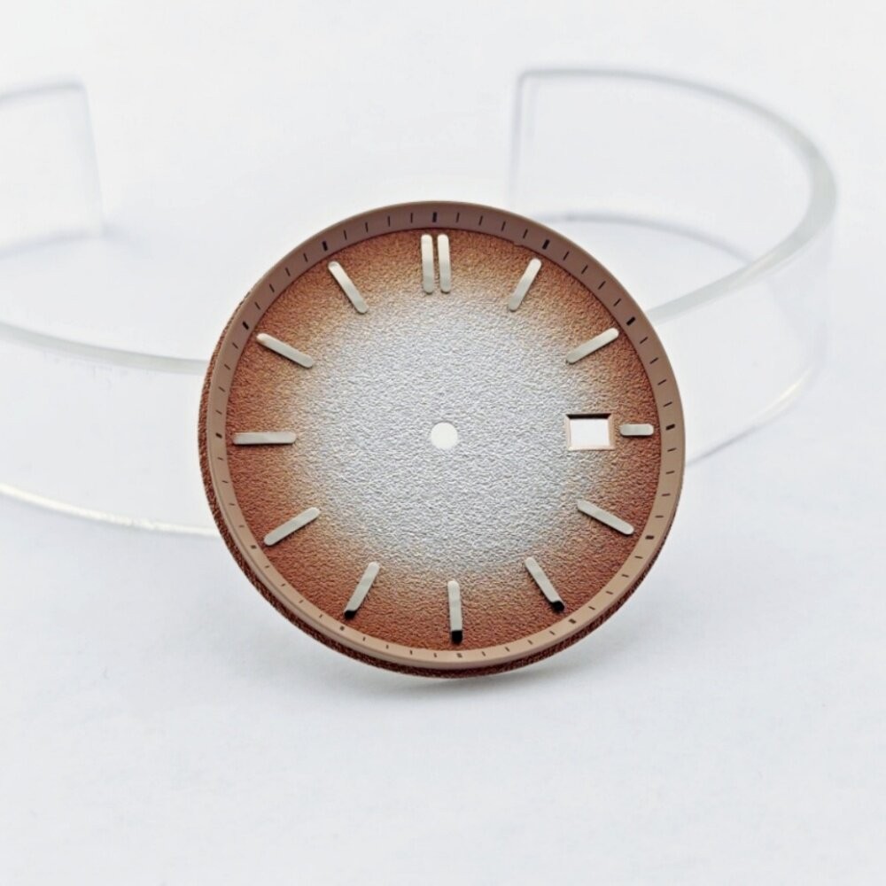 29mm/35mm dial with a brushed finish for NH35 mechanical watch conversion kits