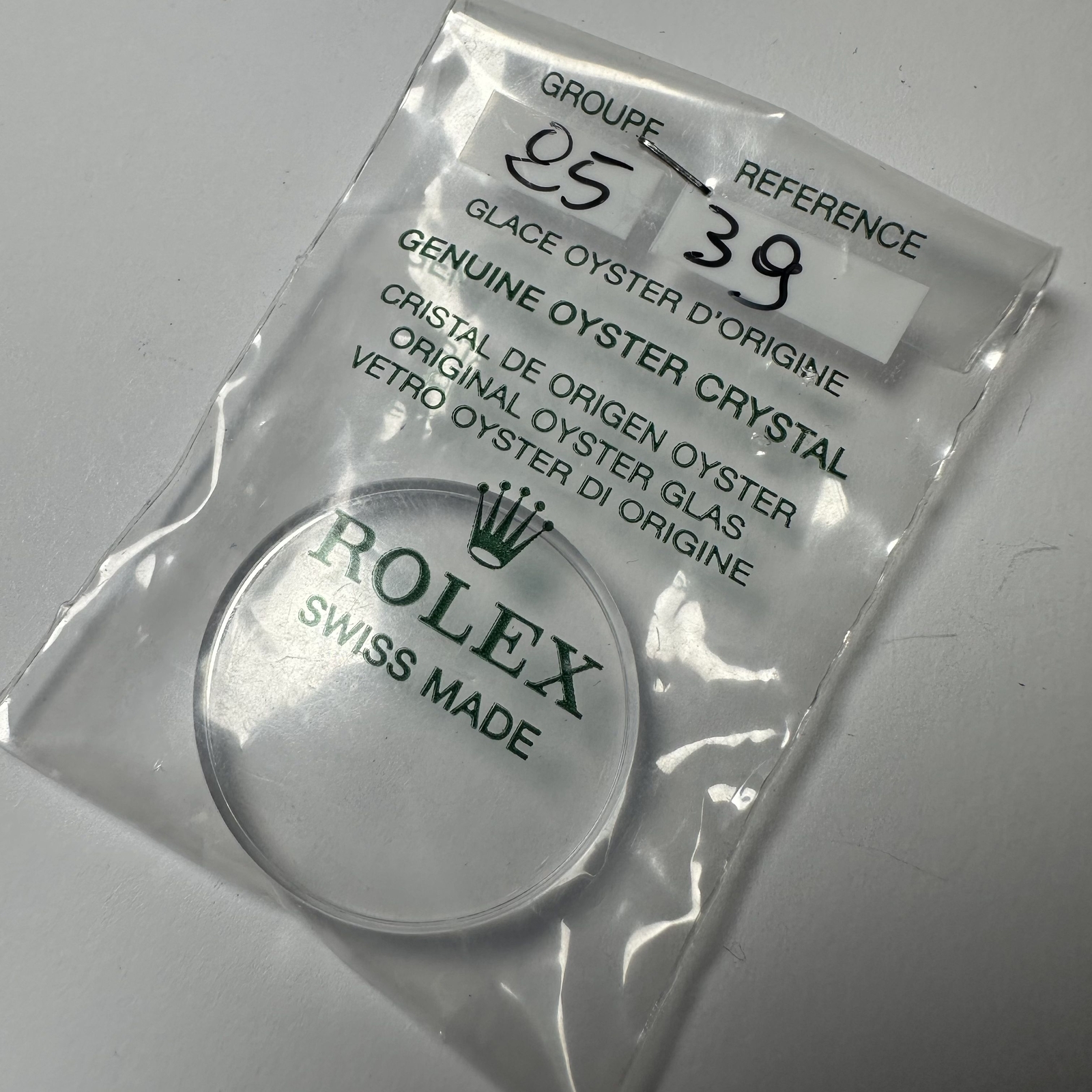 Rolex “Domed” Seadweller Sea Dweller NOS 1665 Plexy Glass 25 39 25-39