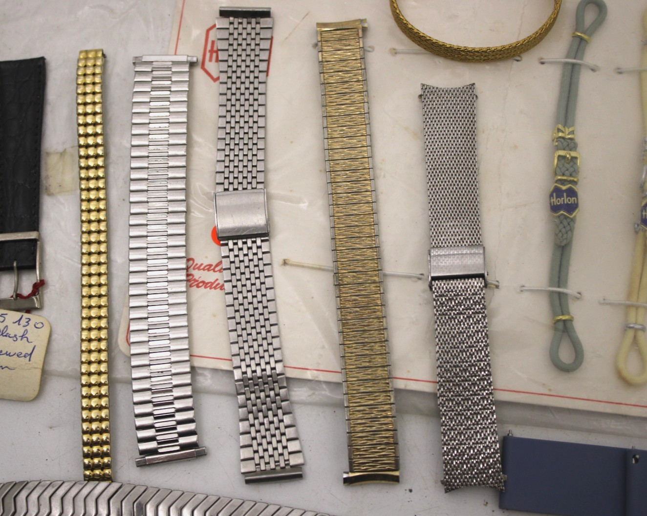 Quantity of Mixed Type Watchmakers Spare Straps, Various Lug Widths