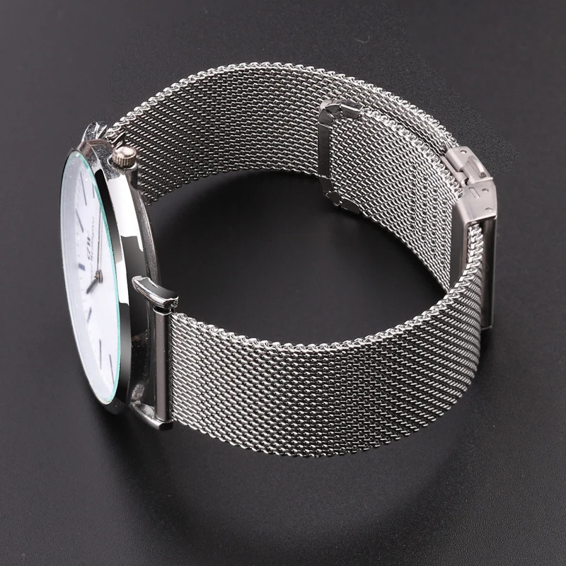 Stainless Steel Milanese Loop Watchband Silver Black for Galaxy Watch 4/3 16-22m