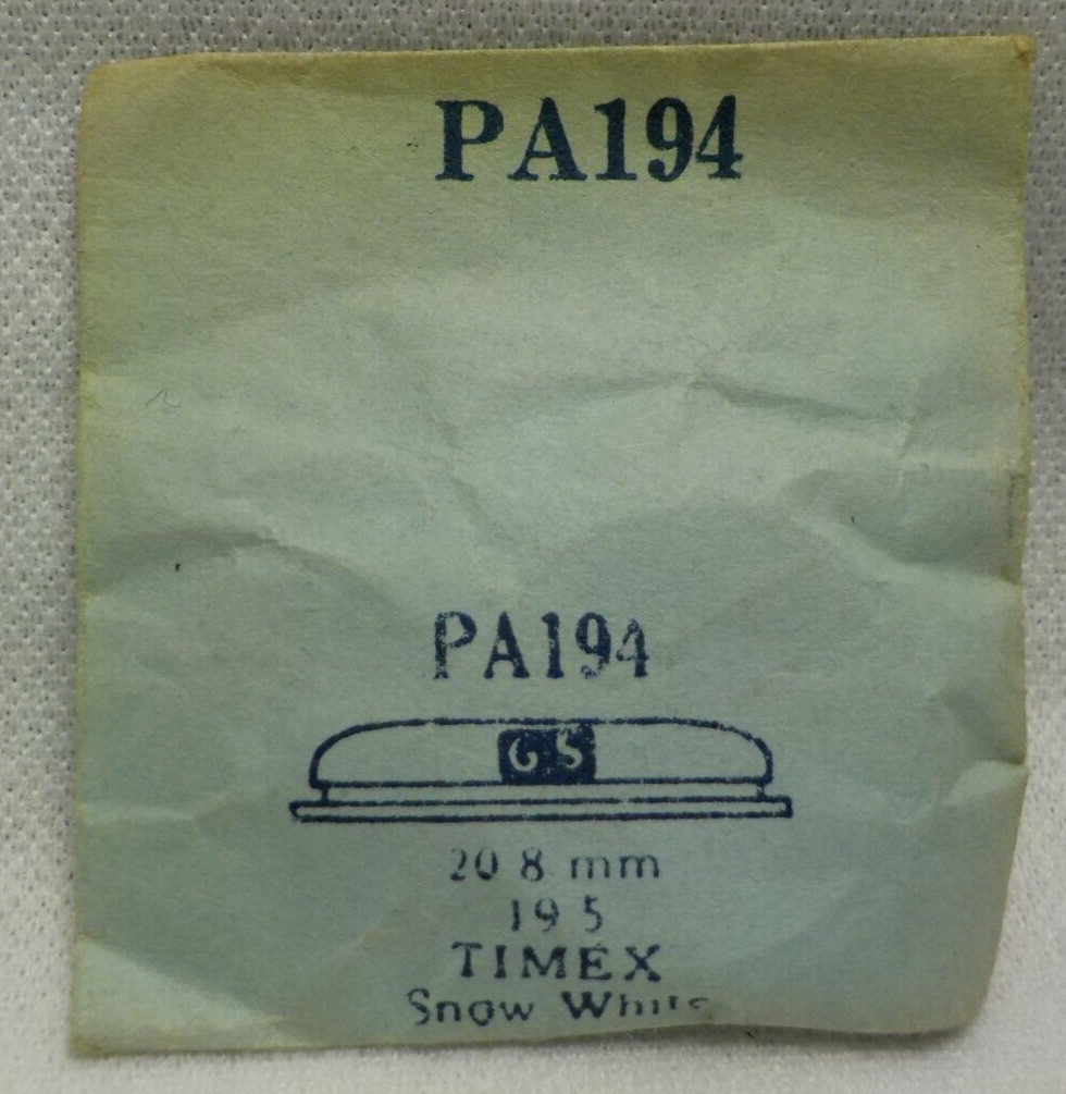 TIMEX SNOW WHITE ROUND WATCH CRYSTAL REPLACEMENT PART 20.8MM WATCHMAKER GS PA194