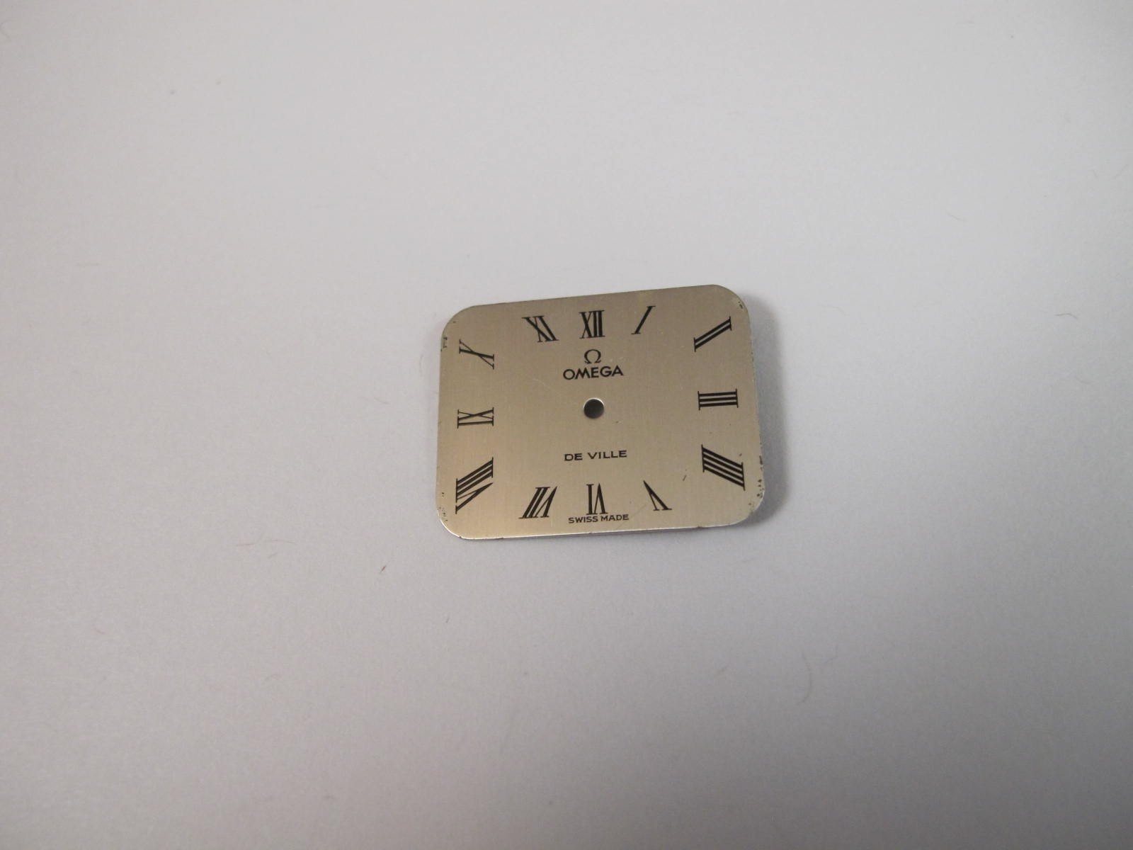 OMEGA DEVILLE LADIES SILVER COLOR RECTANGULAR VINTAGE WATCH DIAL