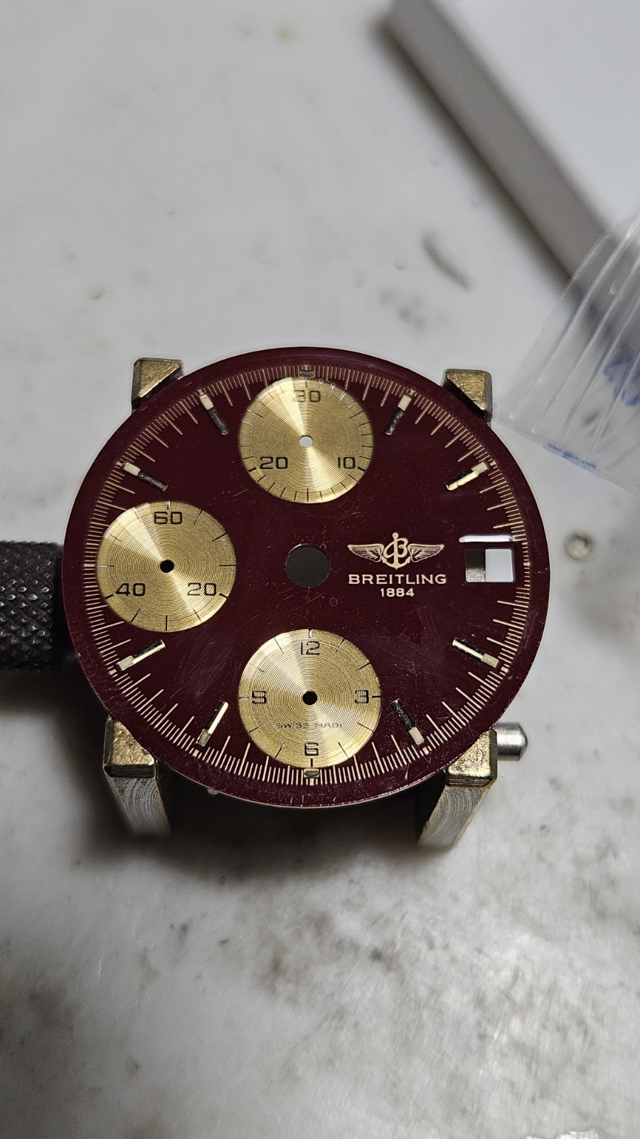Breitling Chronomat Burgundy Burgundy Spider Valjoux 7750 Dial Replacement