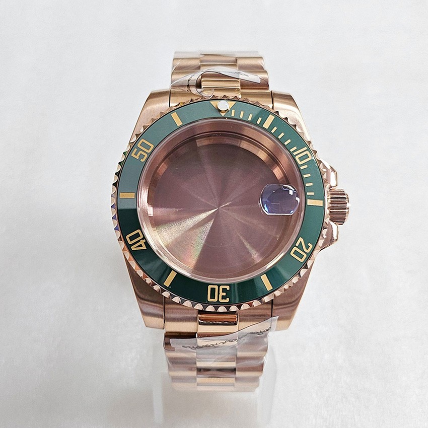 40MM Stainless Steel Sapphire Glass Watch Case Bezel Strap for NH35/36 Movement
