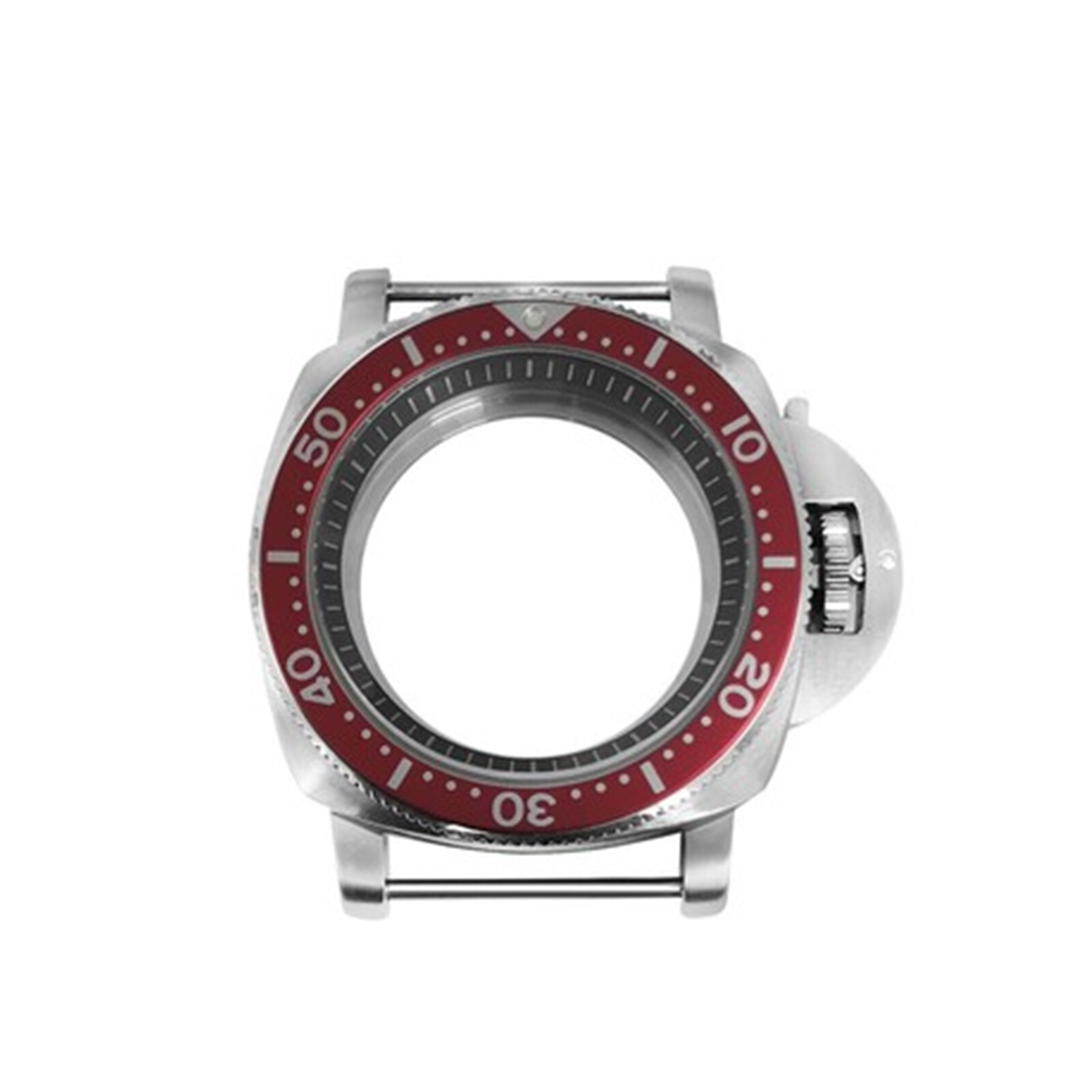 Modified Watch Case Bezel Black White Strip Inner Ring For NH35/NH36/4R Movement