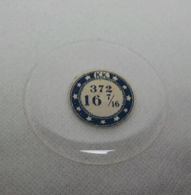 GLASS POCKET WATCH CRYSTAL SIZE 16 7/16 WATCHMAKER REPLACEMENT PART #105