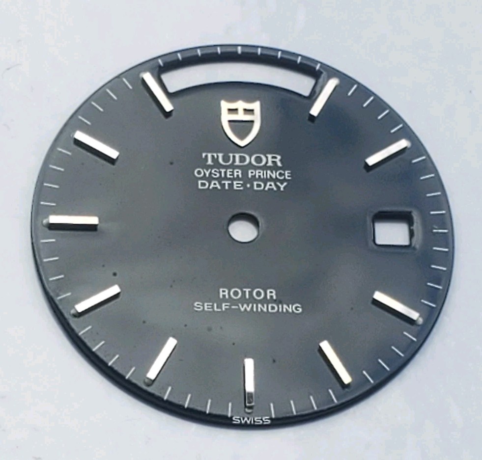 1970s Tudor Day-Date Black Gilt Dial Part for Ref. 7017/7019/7020 Full Men Size