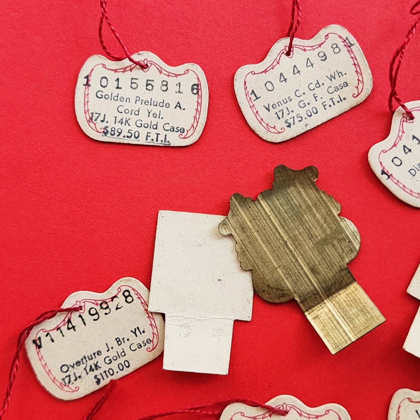 Longines Watch Hang Tag Lot Vintage Display Store