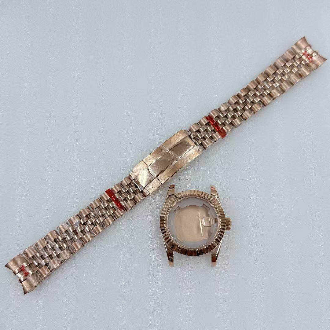 31mm Female Stainless Watch Case +Strap Sapphire for Nh05 Movement 24.5mm Dial