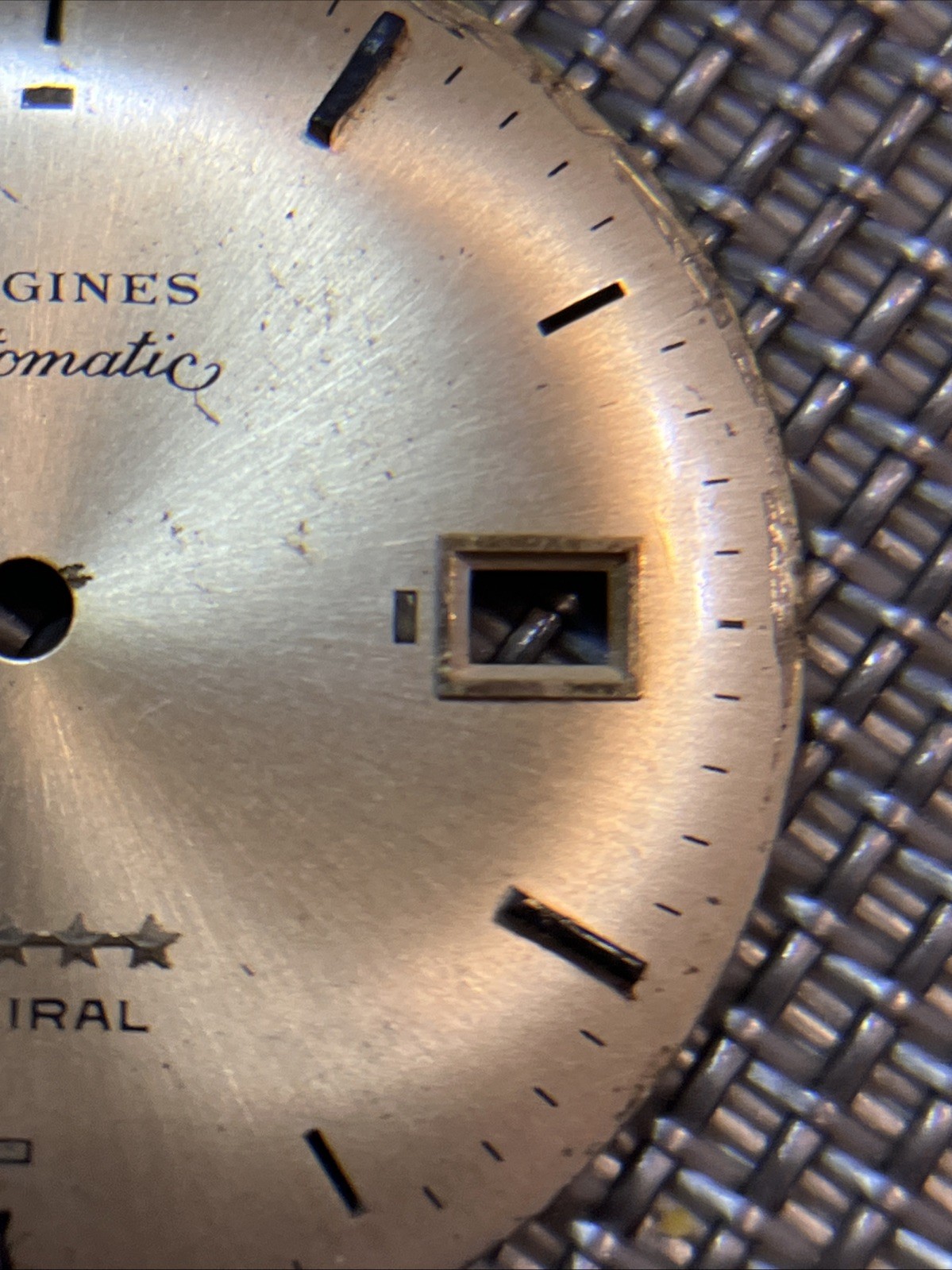VTG Longines Admiral Automatic Watch Dial for Parts 1960 -1970