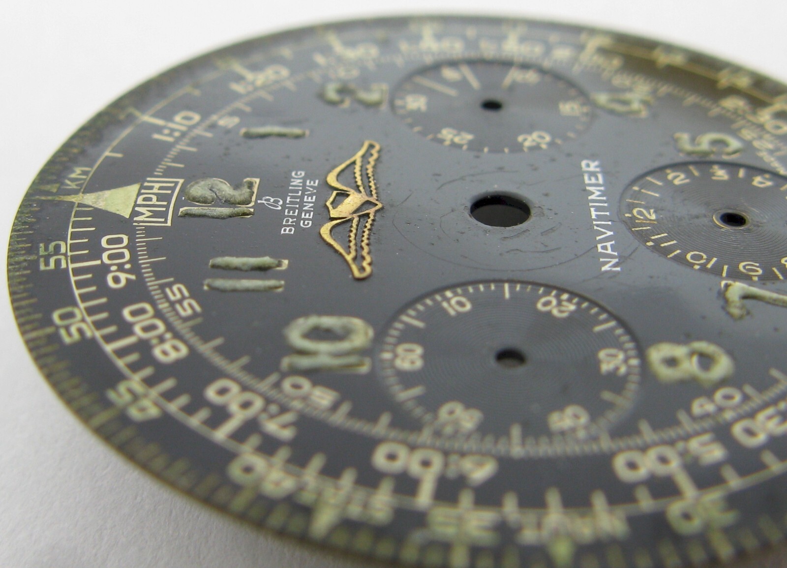 Vintage Dial Breitling Navitimer AOPA 12 Hrs. 3 counters + hands * Val. 178 *