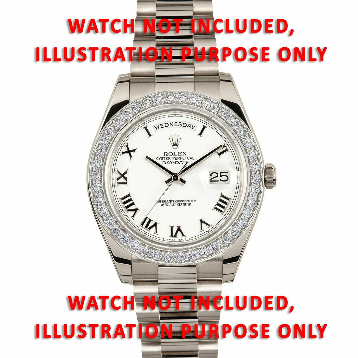 3CT BEAD SET NATURAL DIAMOND BEZEL S.STEEL FOR ROLEX DATEJUST 126300 126334 SS