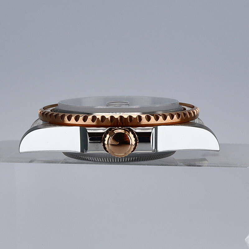 Rose Gold Silver 40mm Diving Watch Case Sapphire Crystal For Seiko NH35 Eta2824